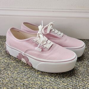 Vans Off The Wall Sneakers Pink Flowers Size 9